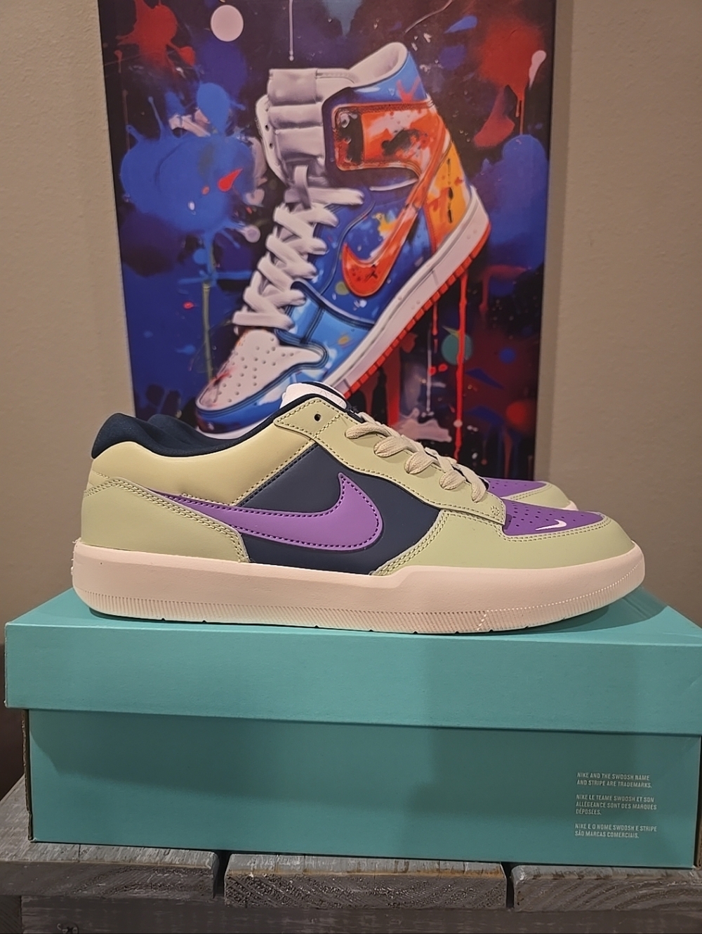 Nike Force 58 Premium SB Olive Aura Navy Raspberry